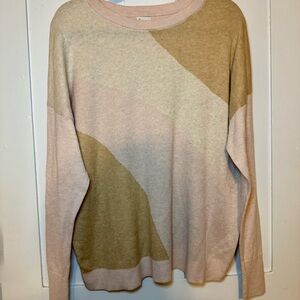 a new day Women's Crew Neck Color Block Sweater